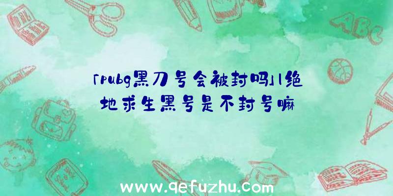 「pubg黑刀号会被封吗」|绝地求生黑号是不封号嘛